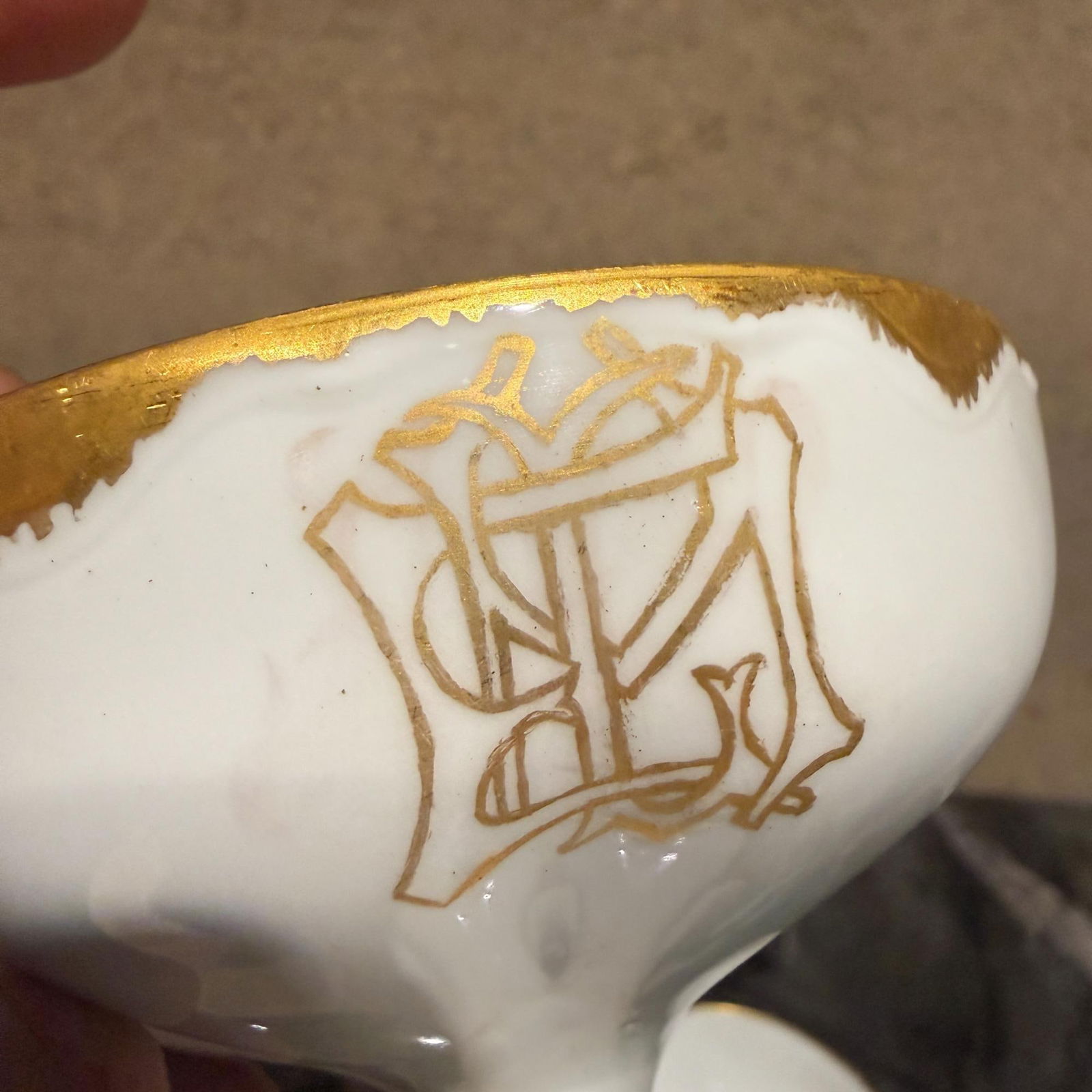 Theodore Haviland Limoges Punch Cups Pair Porcelain - 12