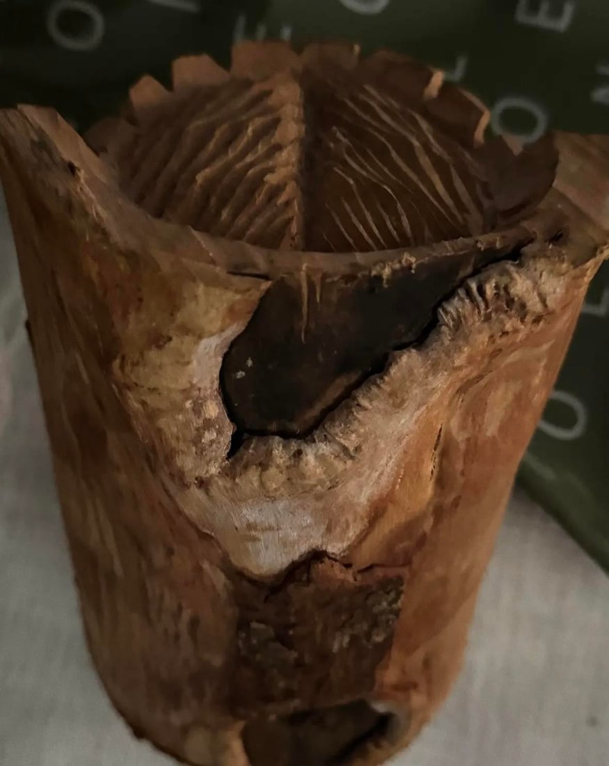 1930s Hand-Carved Wooden Face Sculpture Rustic Holiday Nativity - 2