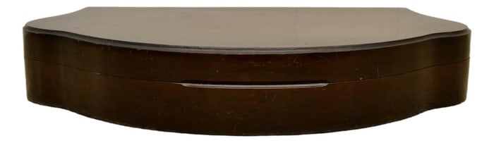 Mid 20th Century Clam Shaped Mahogany Table Box