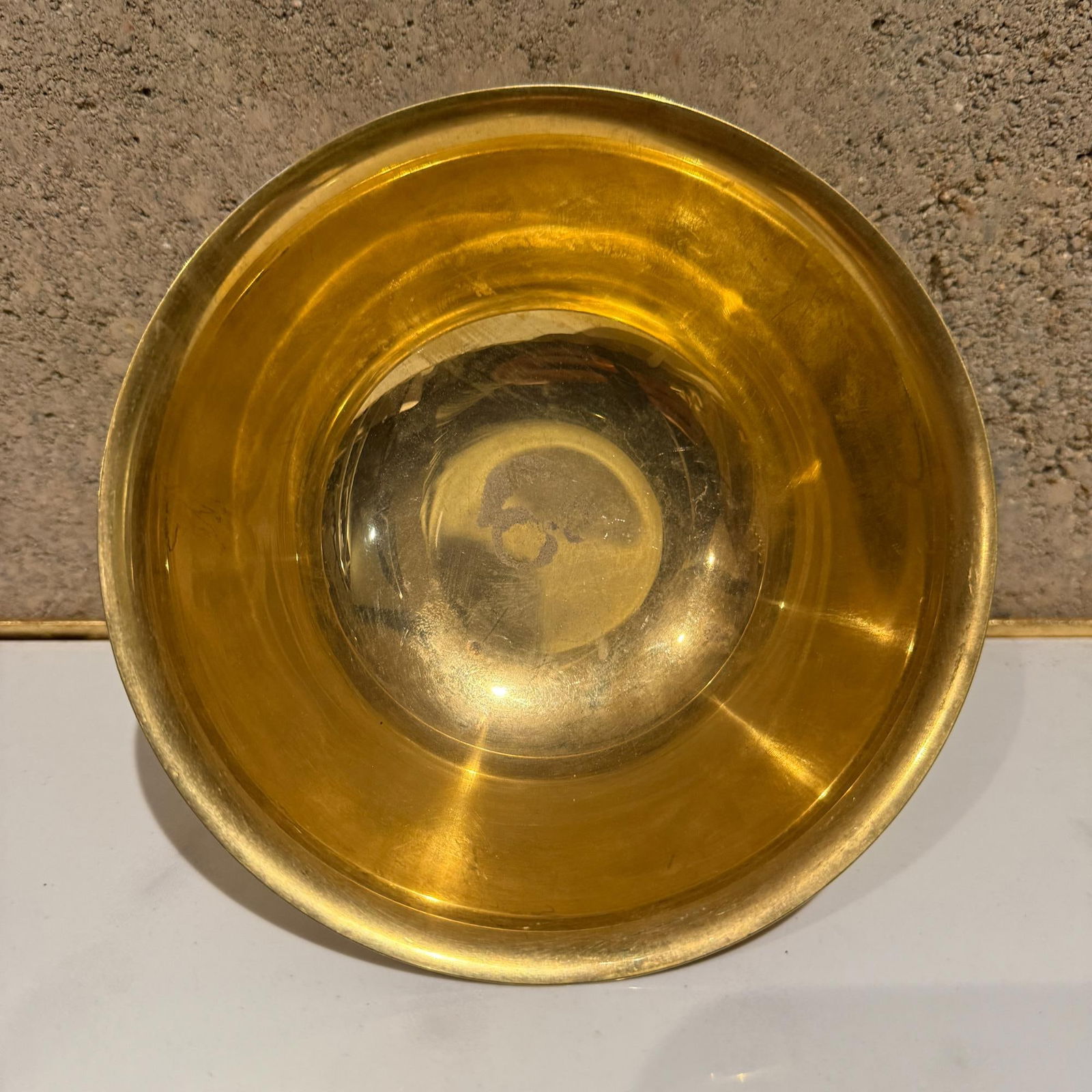 Stanley Roberts 24k Plated Footed Bowl Hollywood Regency - 4