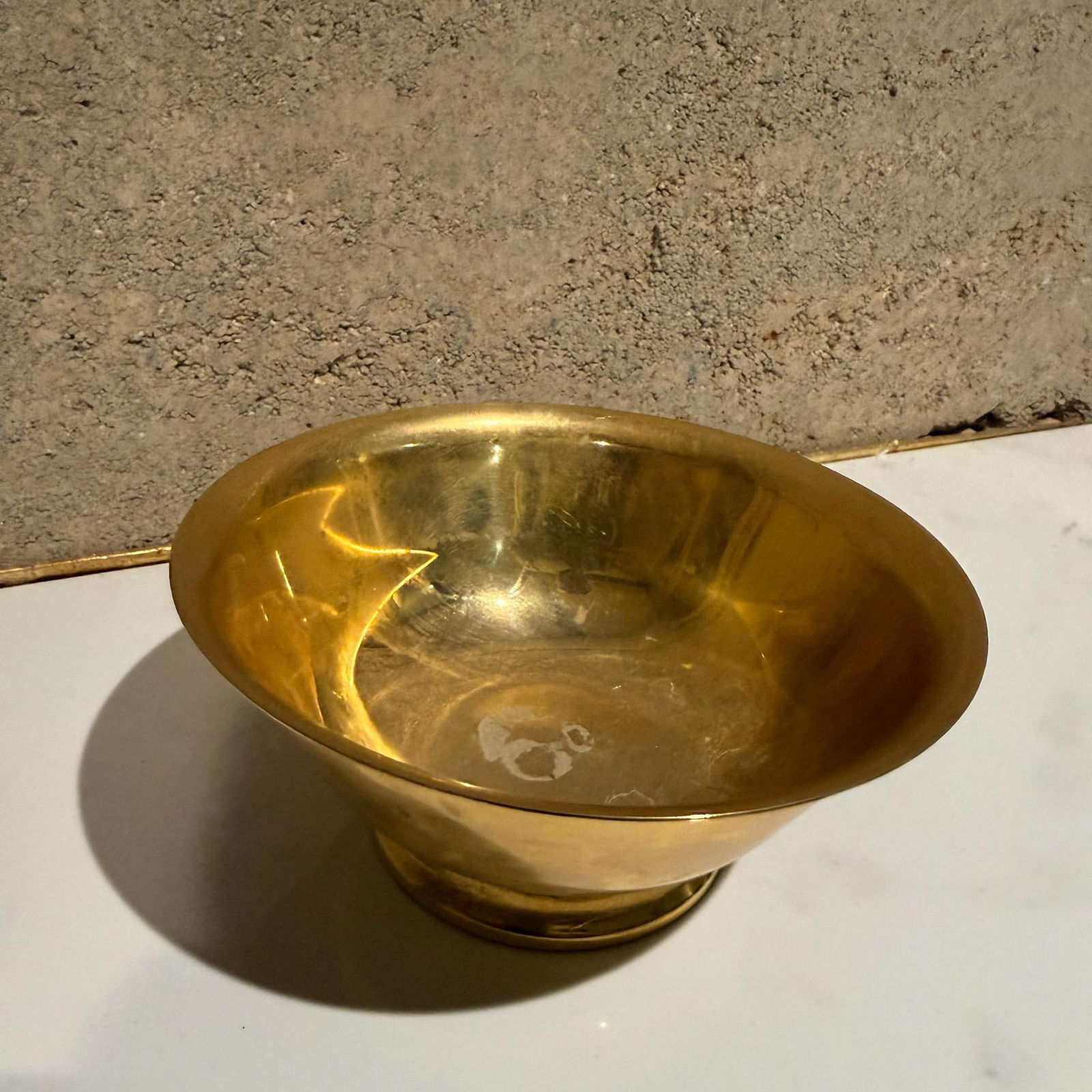 Stanley Roberts 24k Plated Footed Bowl Hollywood Regency - 5