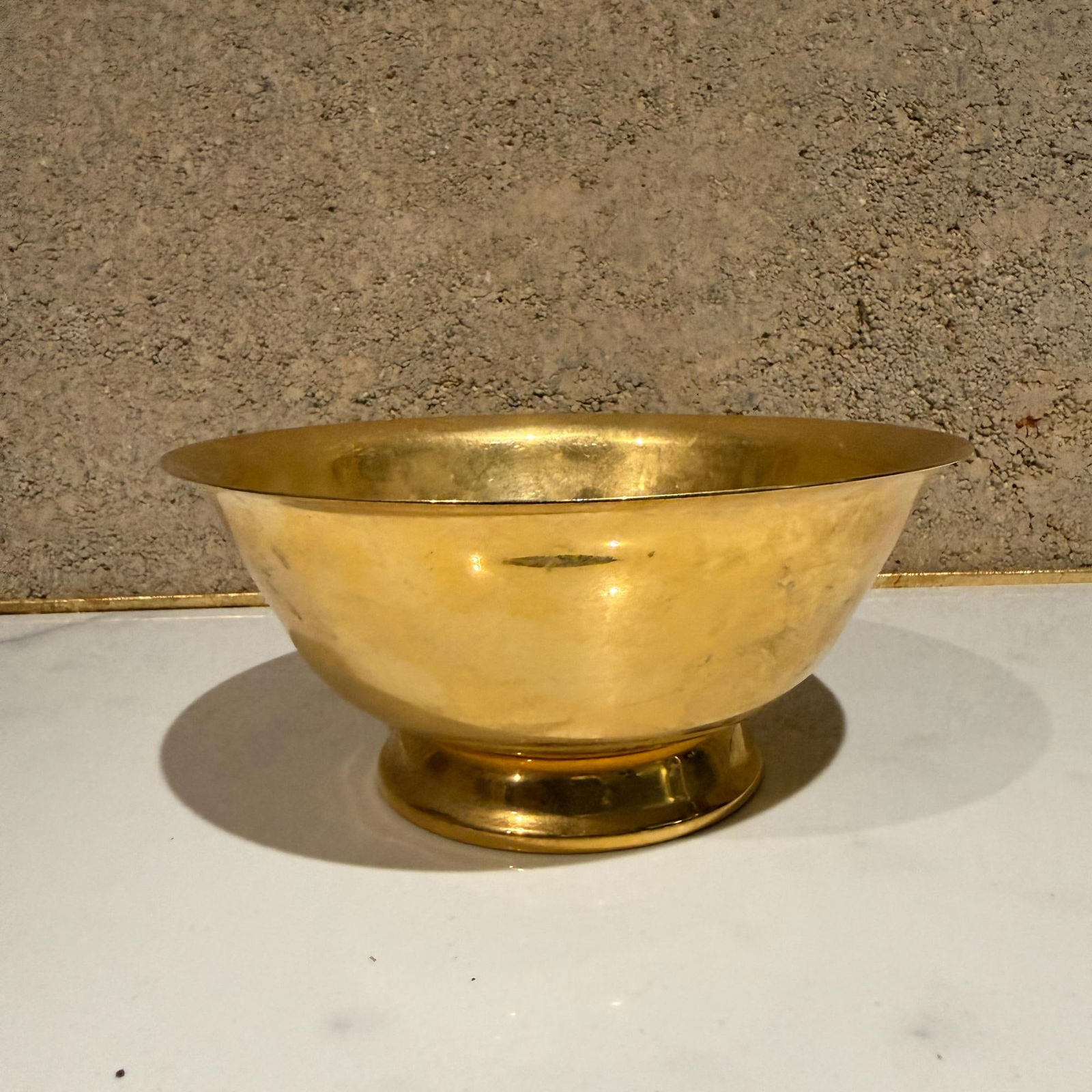 Stanley Roberts 24k Plated Footed Bowl Hollywood Regency - 6