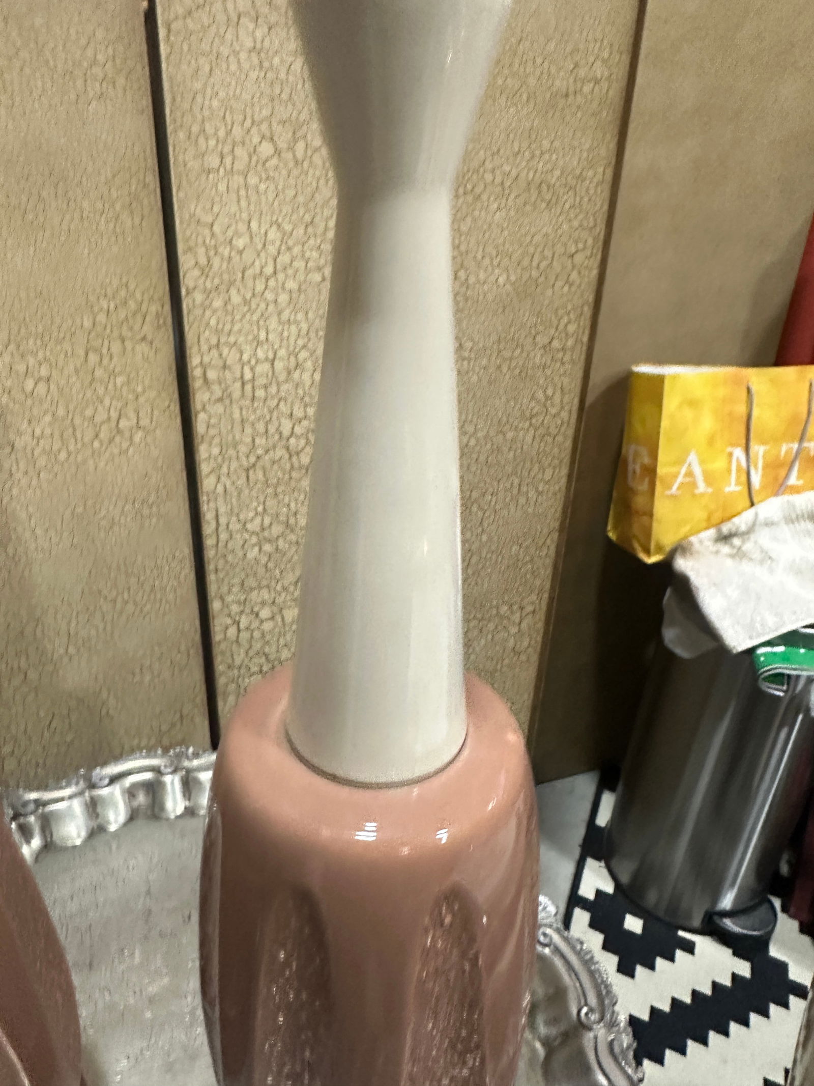 1970s Pair of Light Pink Ceramic Mid-Century Modern Table Lamps - 2