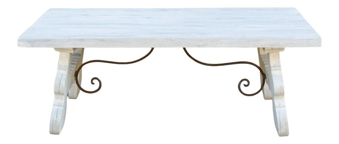 Bleached White Spanish Tavernera Coffee Table