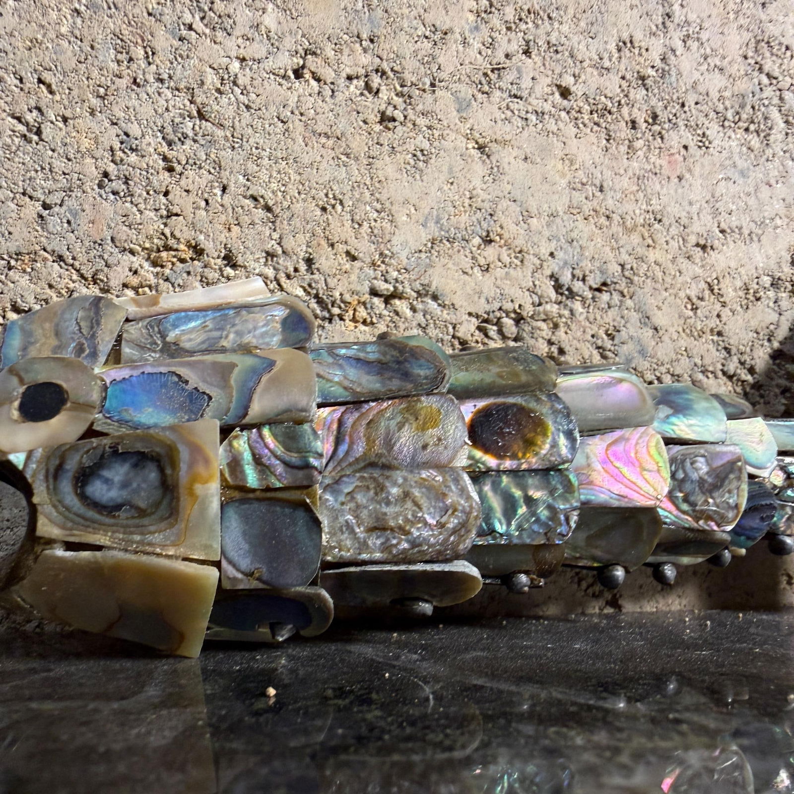 Mexican Articulated Fish Bottle Opener Abalone Shell Los Castillo Style - 2