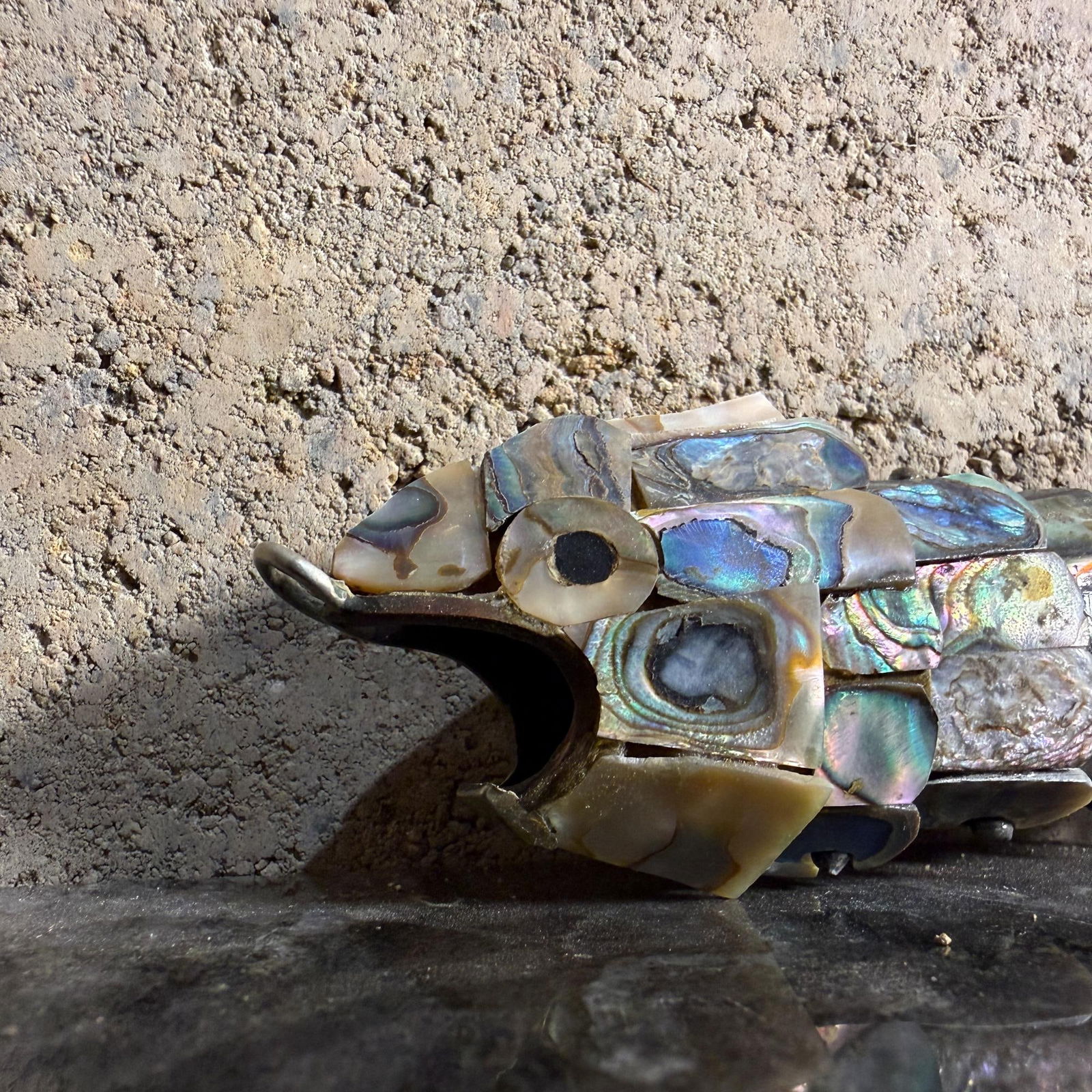 Mexican Articulated Fish Bottle Opener Abalone Shell Los Castillo Style - 5