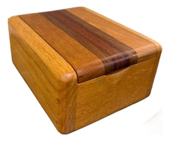 Decorative Wooden Box Attributed Dean Santner Studio Organic Modern