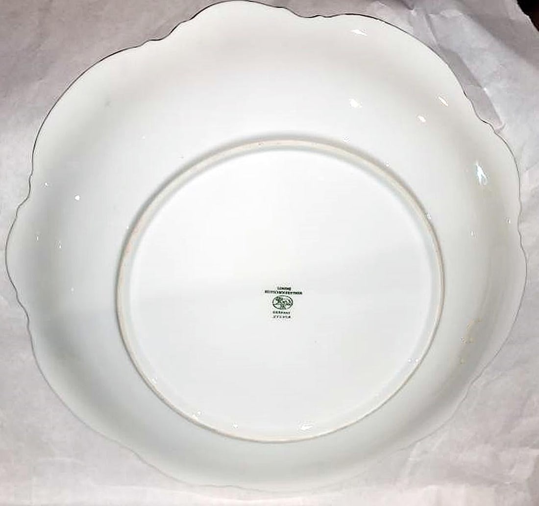 Hand Painted Porcelain Charger, Signed - 8