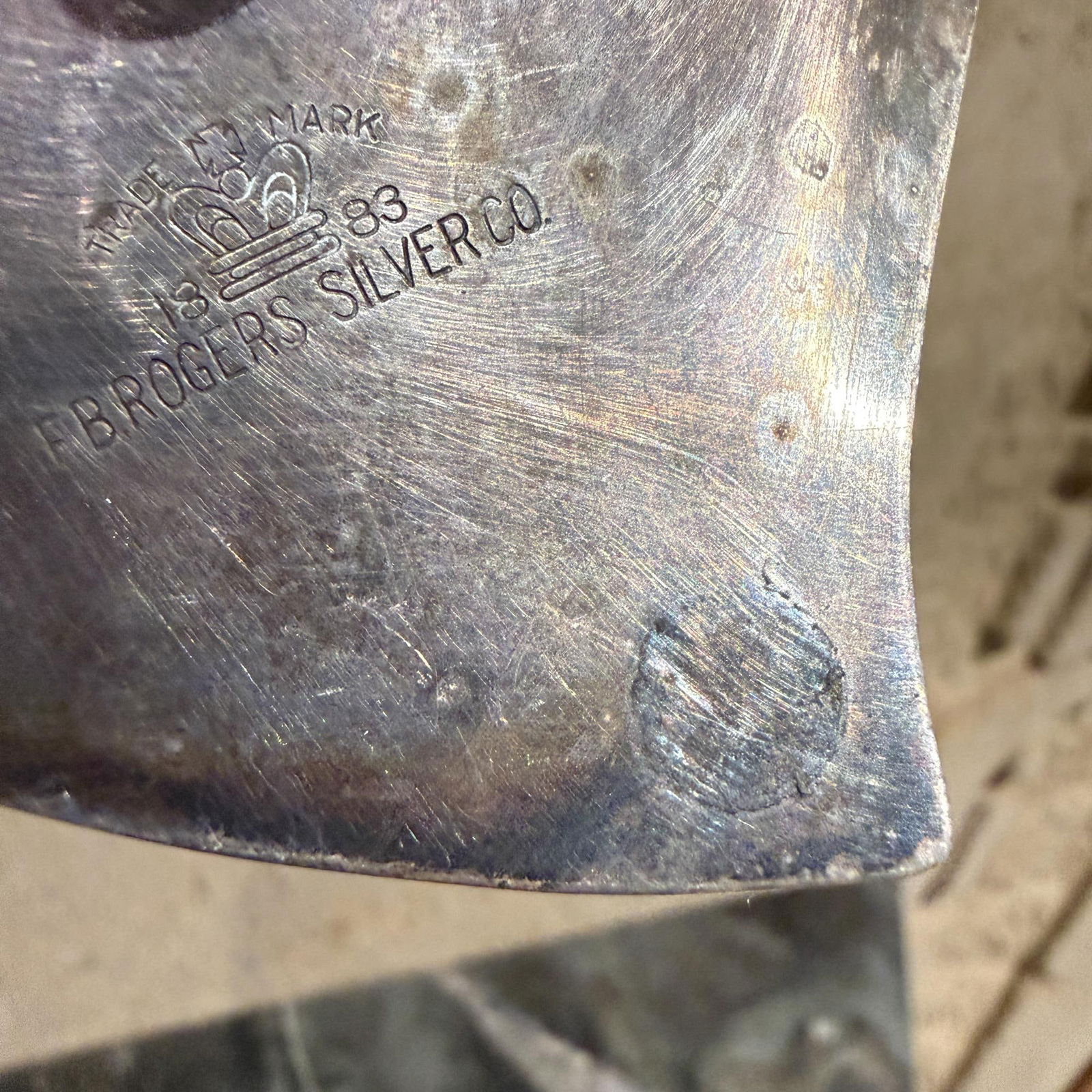 f.b. Rogers Silver Plate Leaf Shaped Trinket Bonbon Dish Mid Century - 13