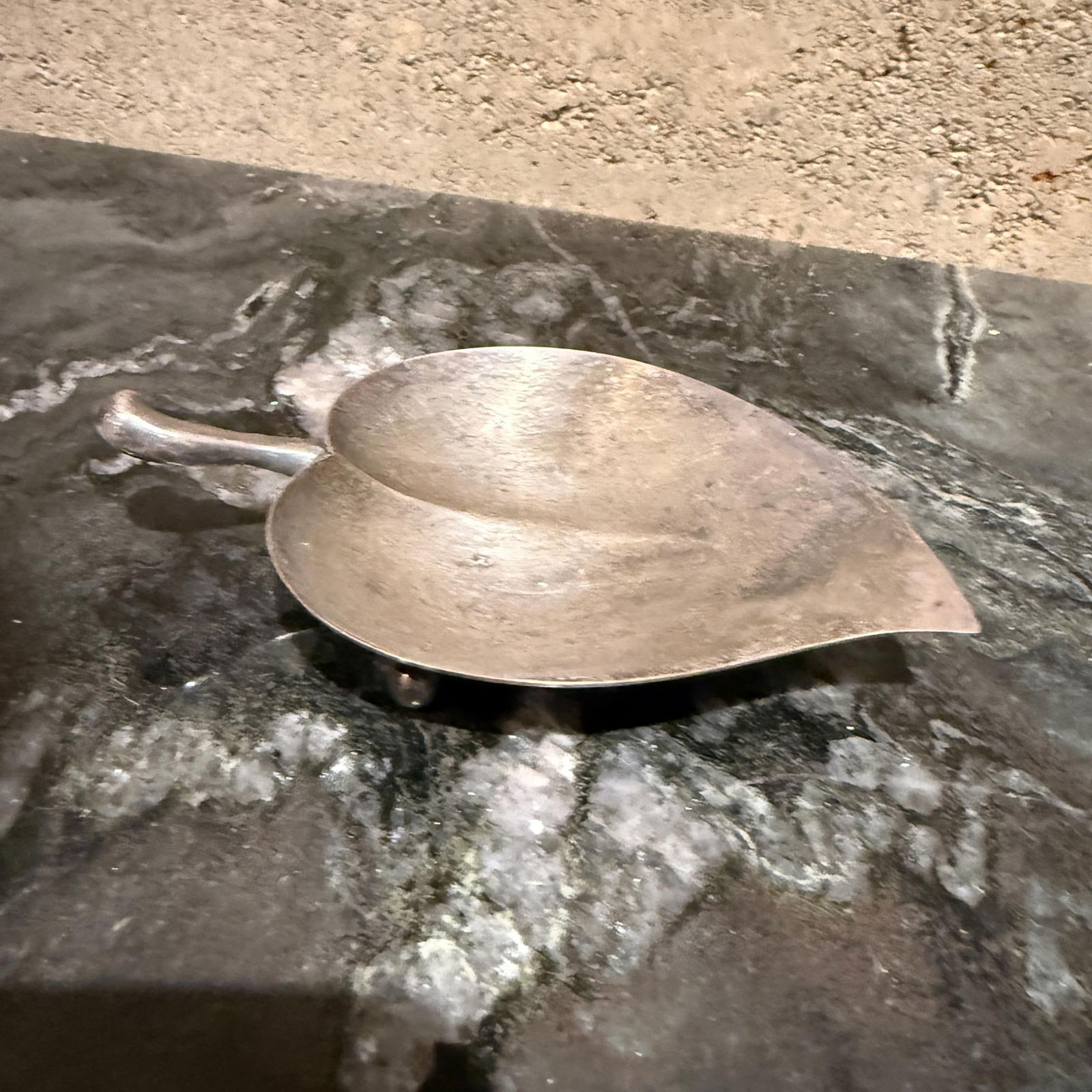 f.b. Rogers Silver Plate Leaf Shaped Trinket Bonbon Dish Mid Century - 3