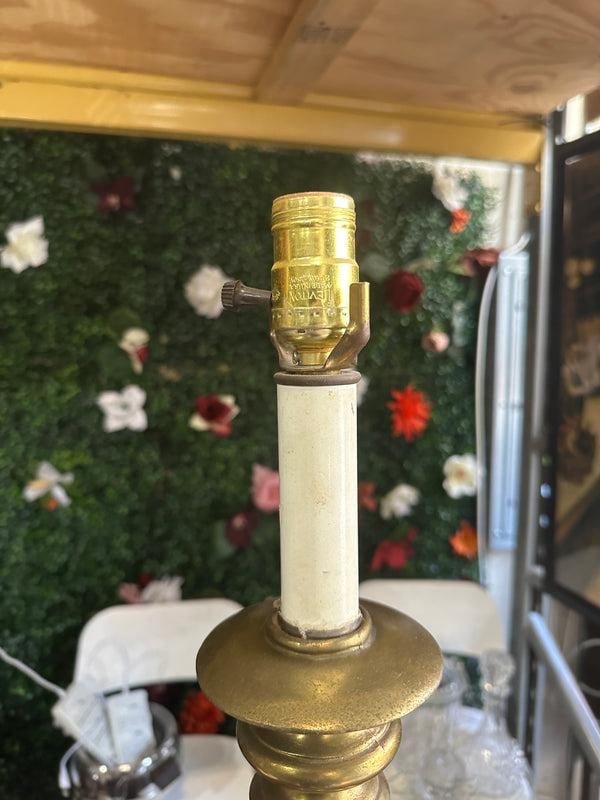 Vintage Large Heavy Brass Table Lamp - 5