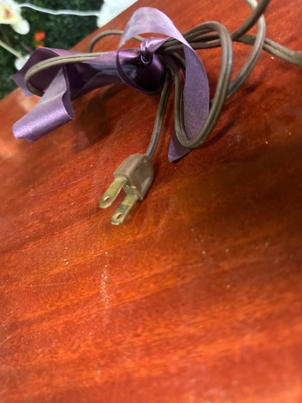 1970s Vintage Lace Brass Table Lamp - 7