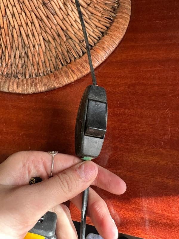 Vintage Boho Chic Wicker Tall Table Lamp - 8