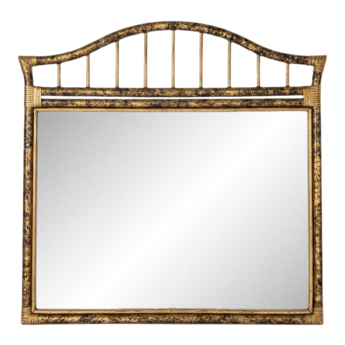 Vintage Alexander & Sheridan Rattan Mirror, Custom Faux Tortoiseshell Finish by Turtle & Crane, Holl: The Turtle & Crane x Alexander & Sheridan Masterpiece A Legacy Re-Imagined: The Gilded Tortoiseshell Mirror This is a true collector's piece, where esteemed heritage meets unparalleled custom