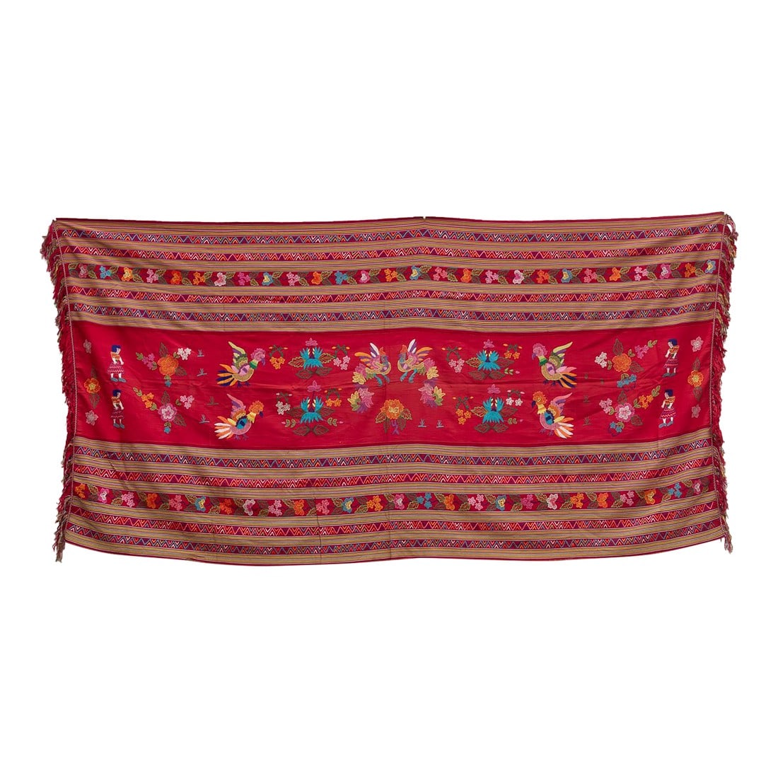 Antique Guatemalan Highlands Ceremonial Textile: This magnificent textile is an authentic Antique Ceremonial textile Panel originating from the highly revered weaving traditions of the Guatemalan Highlands. Measuring an impressive 44 inches by 84