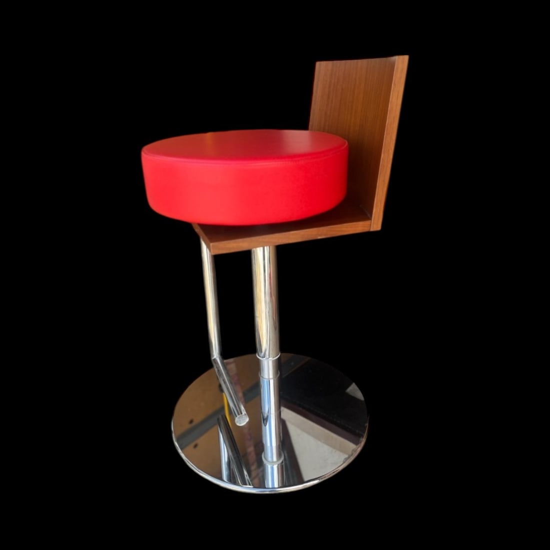 Single Poltrona Frau Bar Stool / Seat / Red Leather - 2