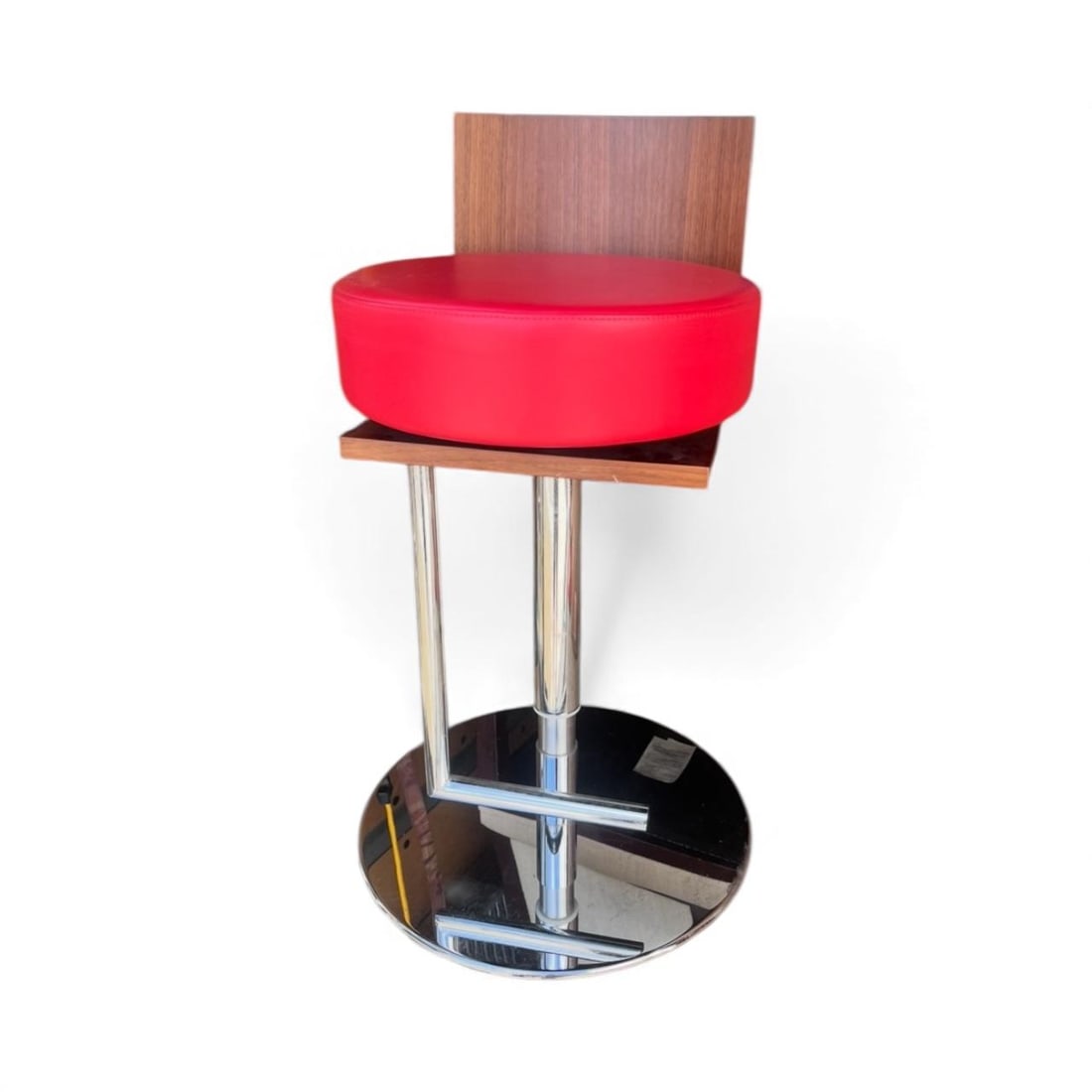 Single Poltrona Frau Bar Stool / Seat / Red Leather - 3