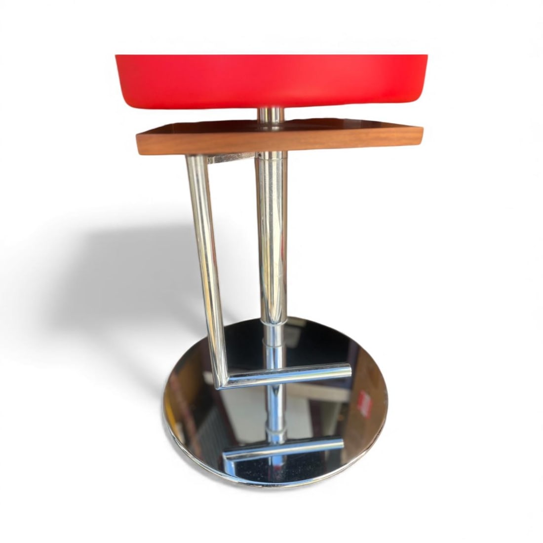 Single Poltrona Frau Bar Stool / Seat / Red Leather - 8