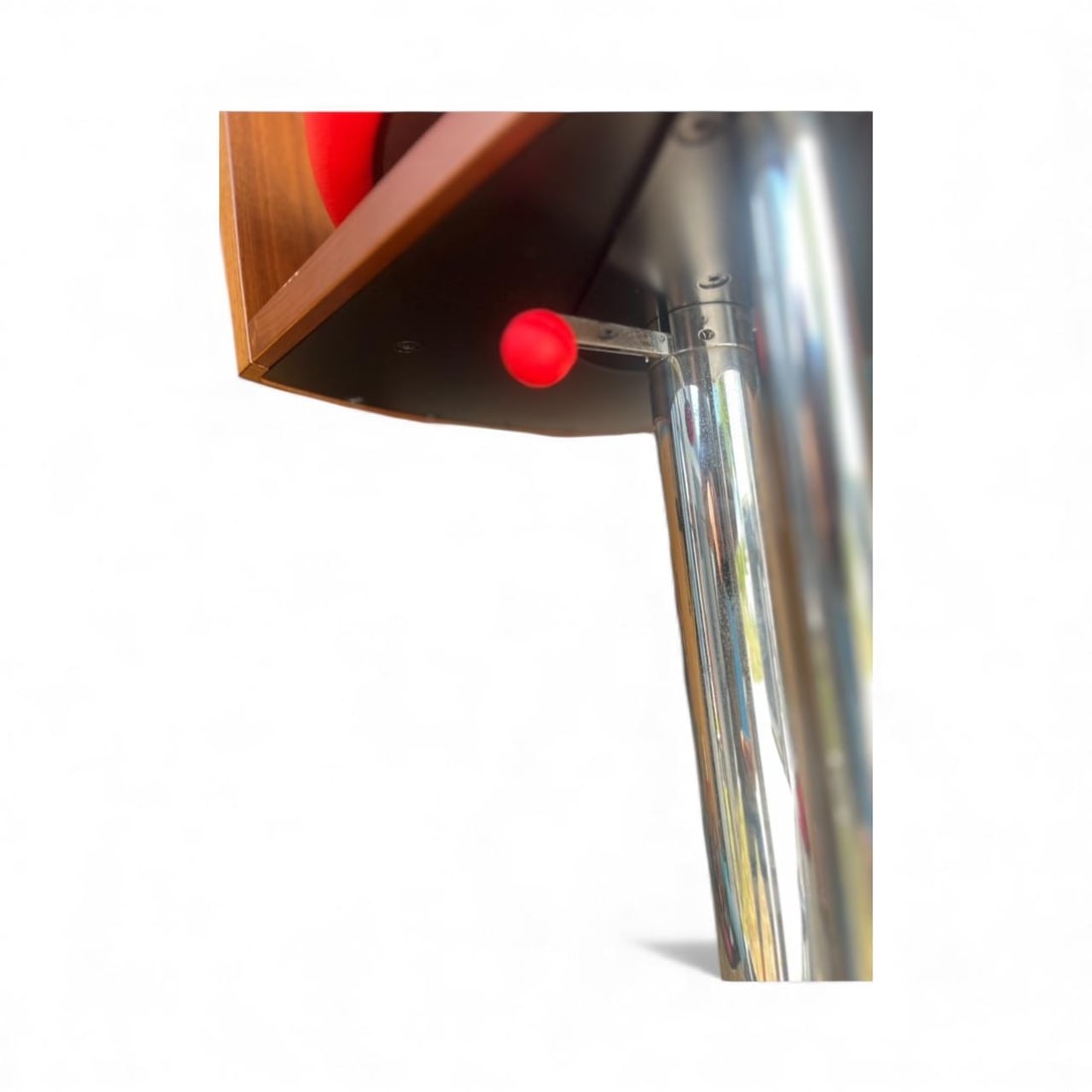 Single Poltrona Frau Bar Stool / Seat / Red Leather - 9