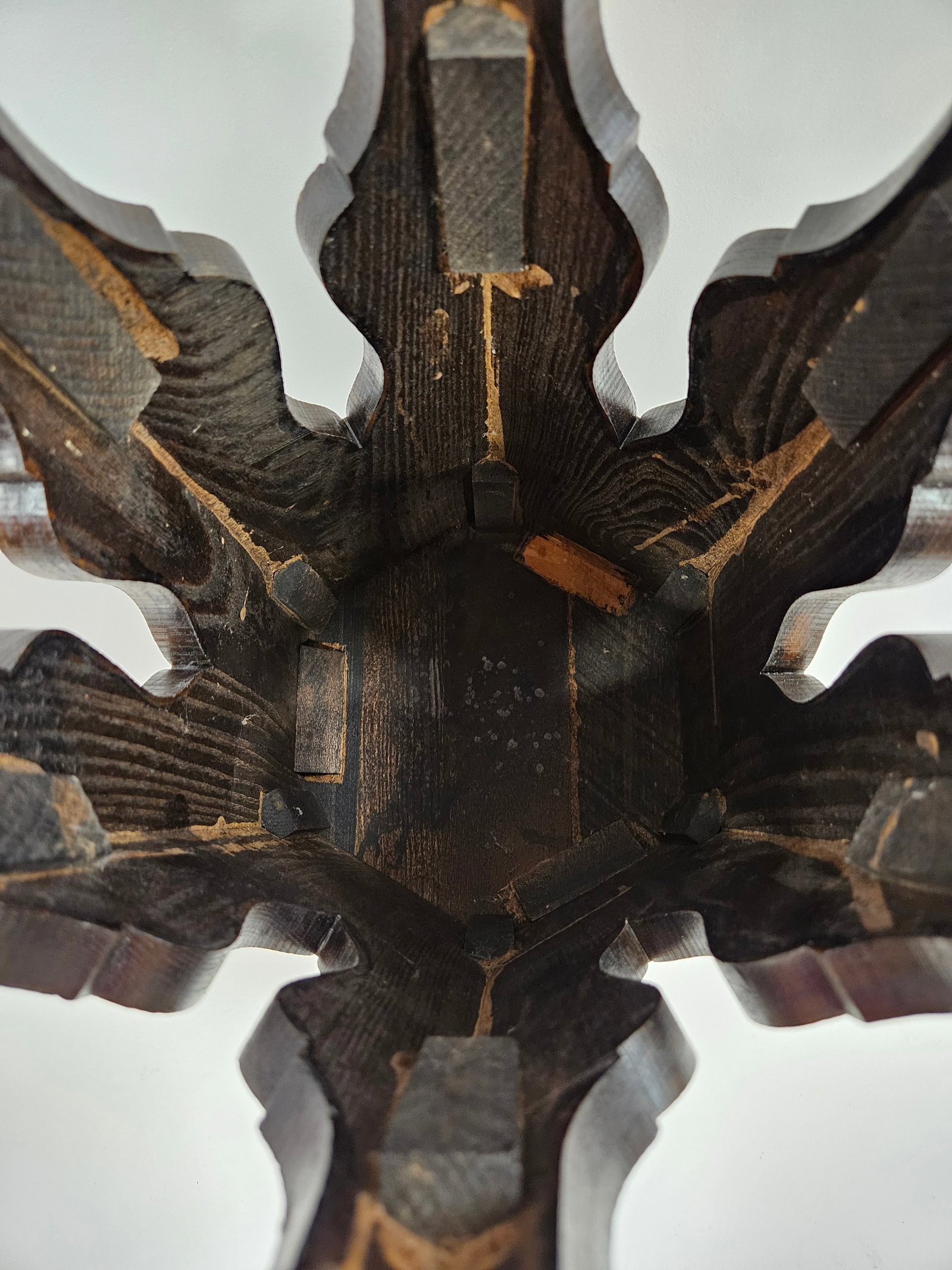 Arts and Crafts Hexagonal Side Table Plant Stand - 14