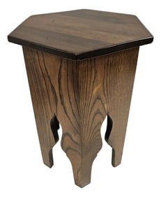 Arts and Crafts Hexagonal Side Table Plant Stand