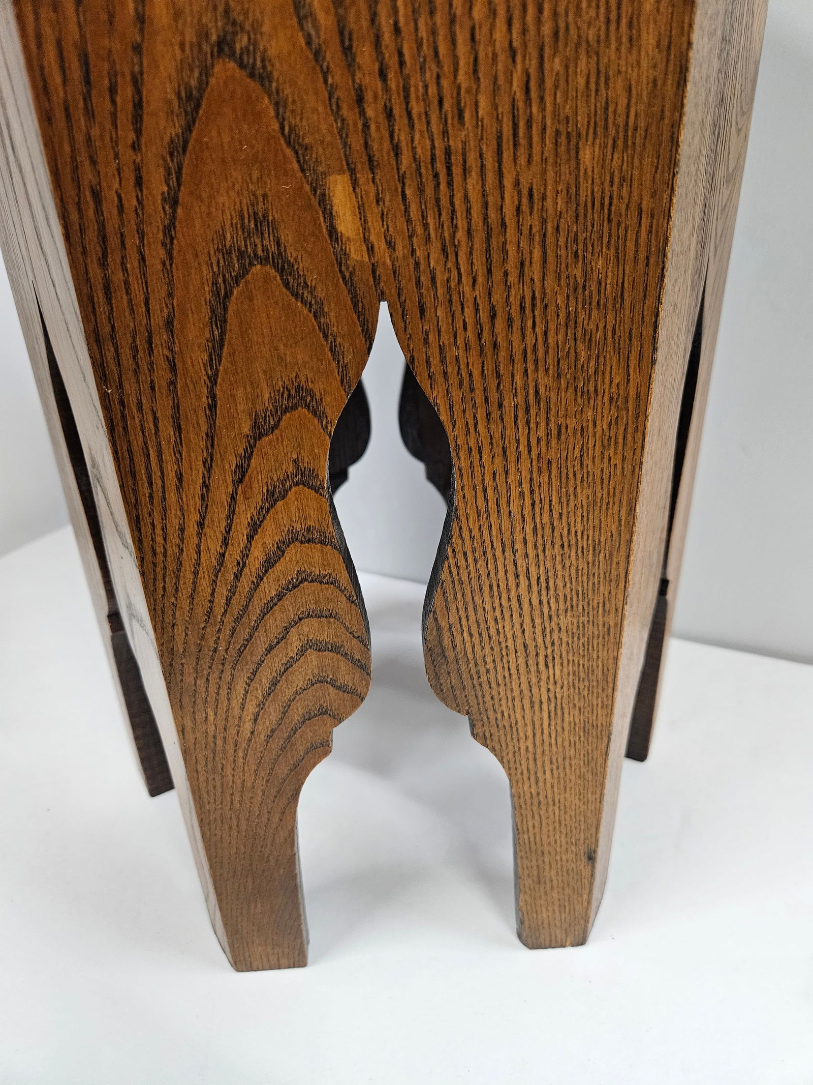 Arts and Crafts Hexagonal Side Table Plant Stand - 6