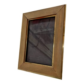 Bottega Veneta Brass and Wood Picture Frame – Italian Luxury 10.5" X 8.5"