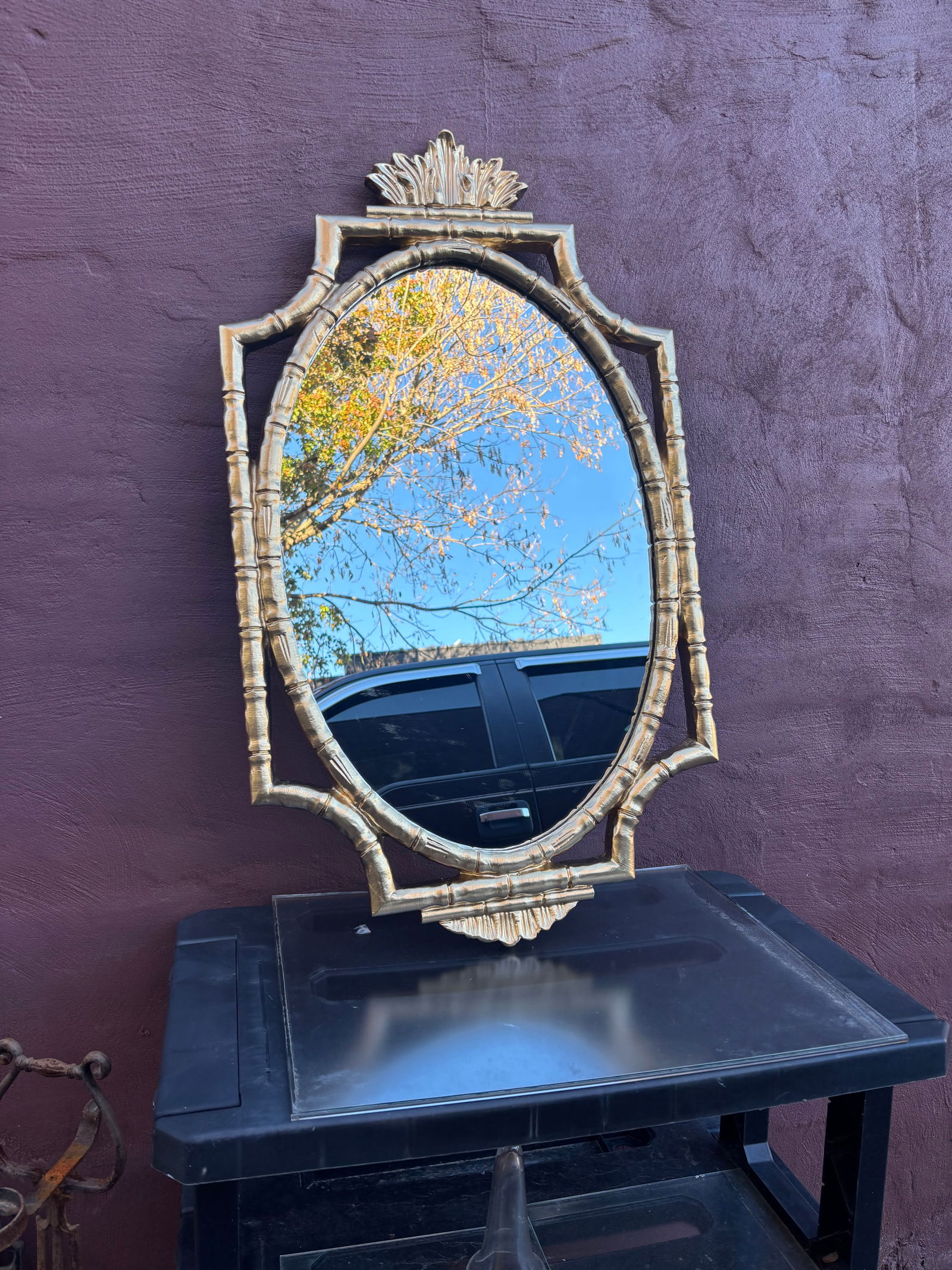 Faux Bamboo Mirror - 4