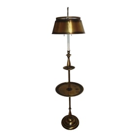 1980s Elevate Your Space With the Classic Brass Tray Floor Lamp