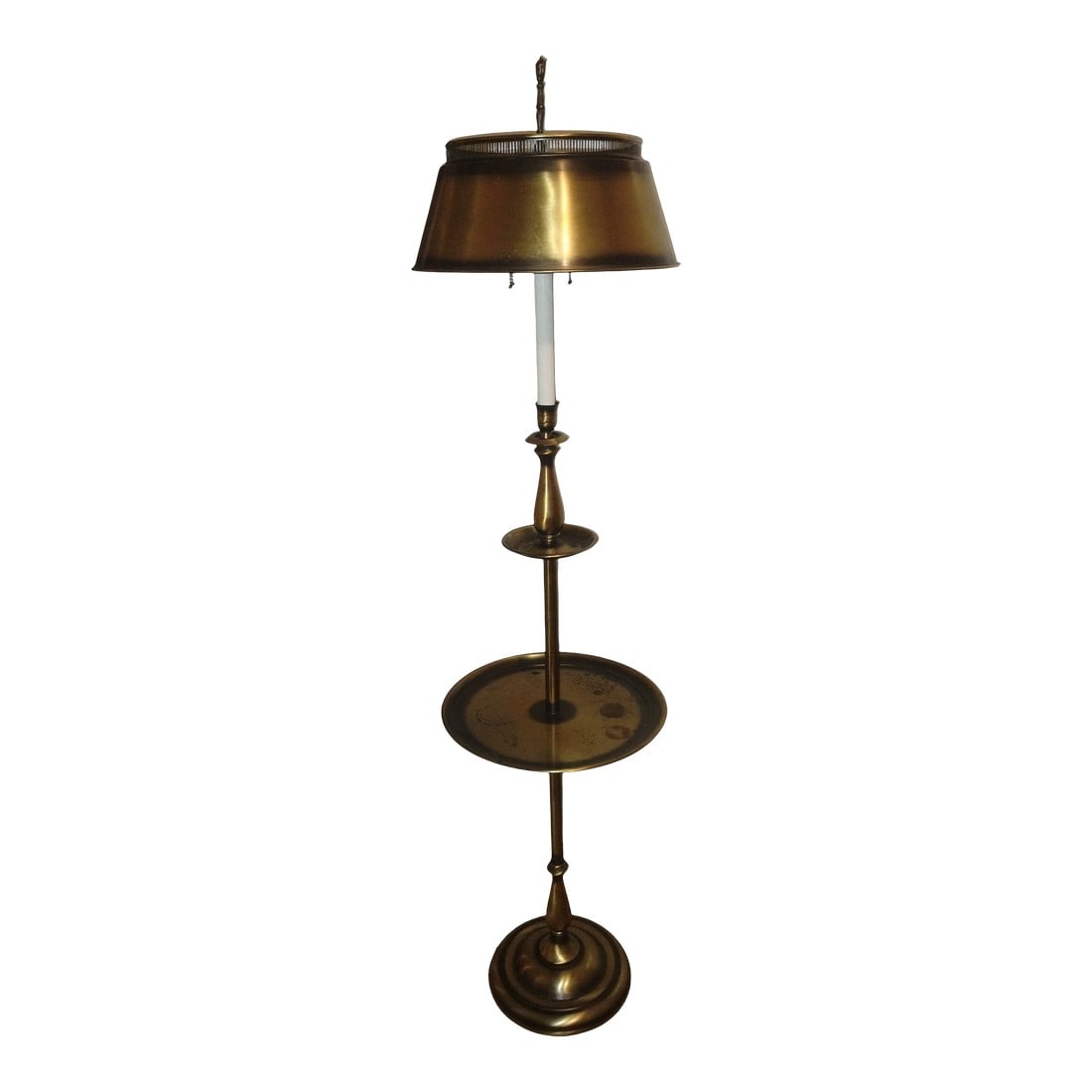 1980s Elevate Your Space With the Classic Brass Tray Floor Lamp (1 of 9)