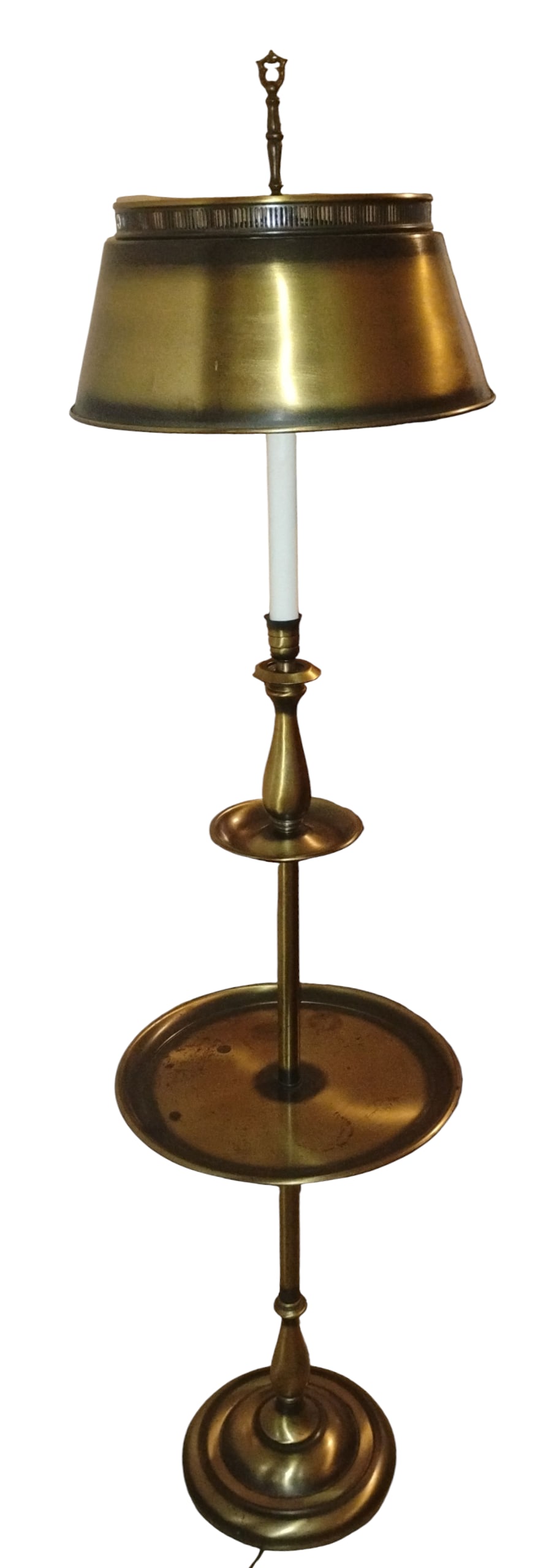 1980s Elevate Your Space With the Classic Brass Tray Floor Lamp - 9