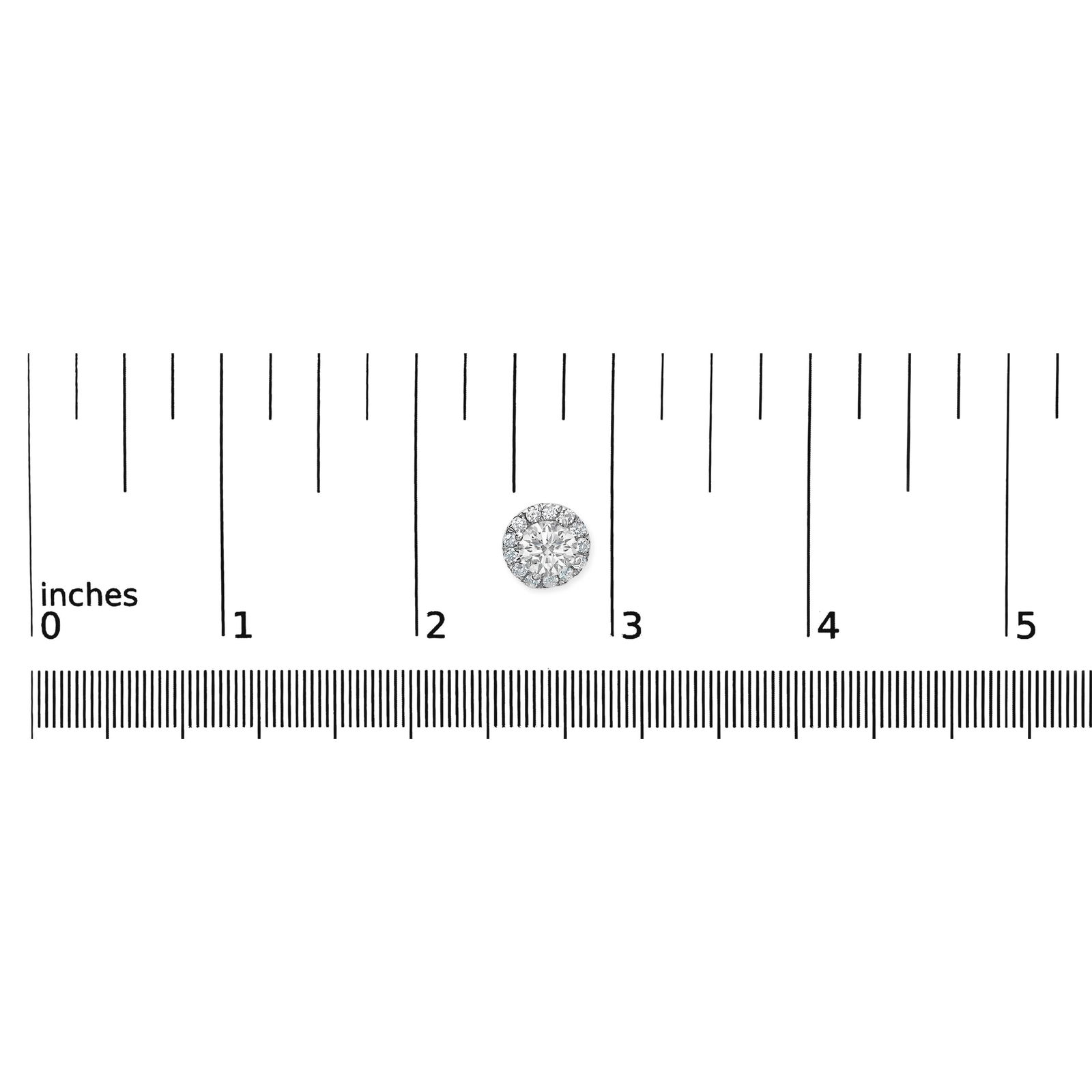 14K White Gold 3/4 Cttw Lab-Grown Diamond Floating Halo Stud Earring (F-G Color, VS1-VS2 Clarity), A - 5