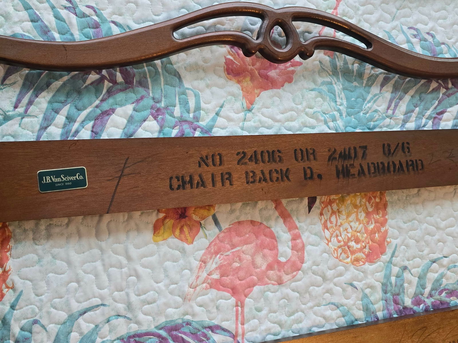 Pair of VanSciver Chippendale Style Headboard Only - 78" Wide (No Frame/Rails) - 9