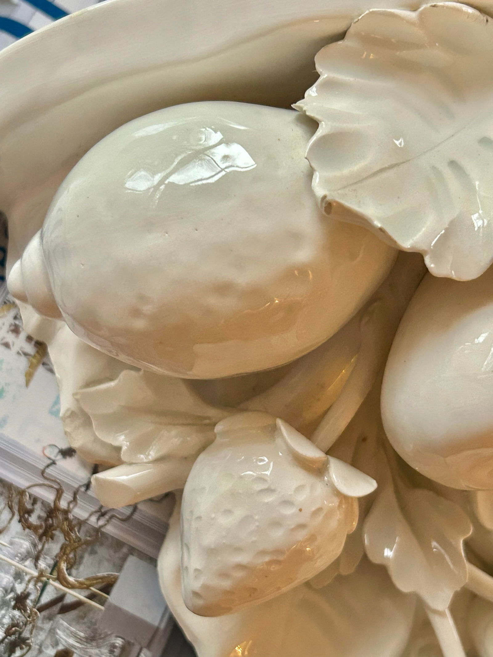 Vintage Capodimonte Style Blanc De Chine Ceramic Wall Bracket - 5