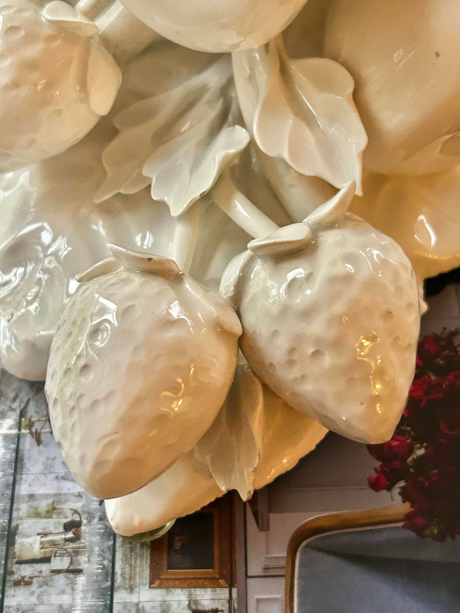 Vintage Capodimonte Style Blanc De Chine Ceramic Wall Bracket - 6