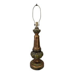 1970s Baroque Gilt Style Table Lamp