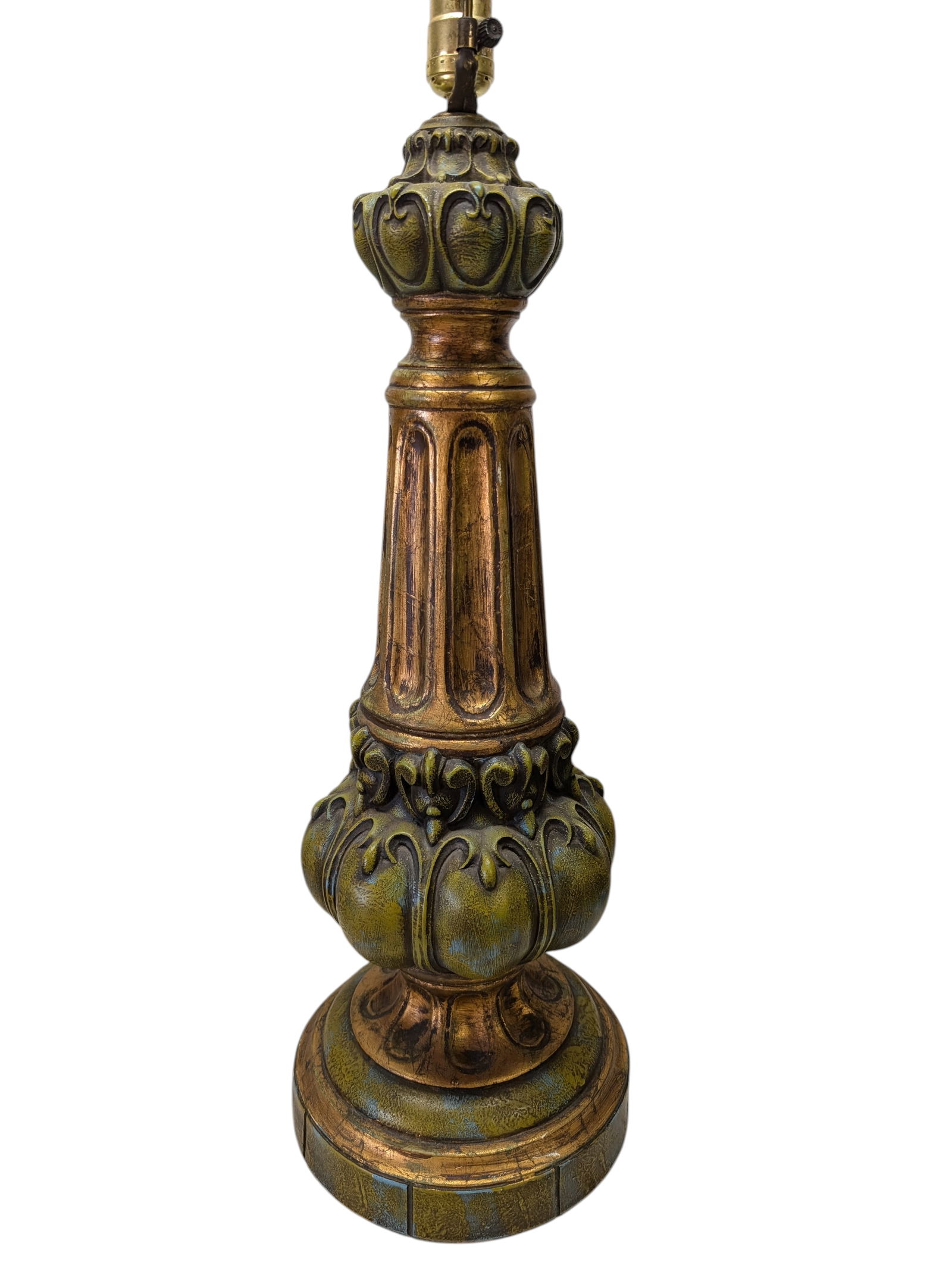 1970s Baroque Gilt Style Table Lamp - 3