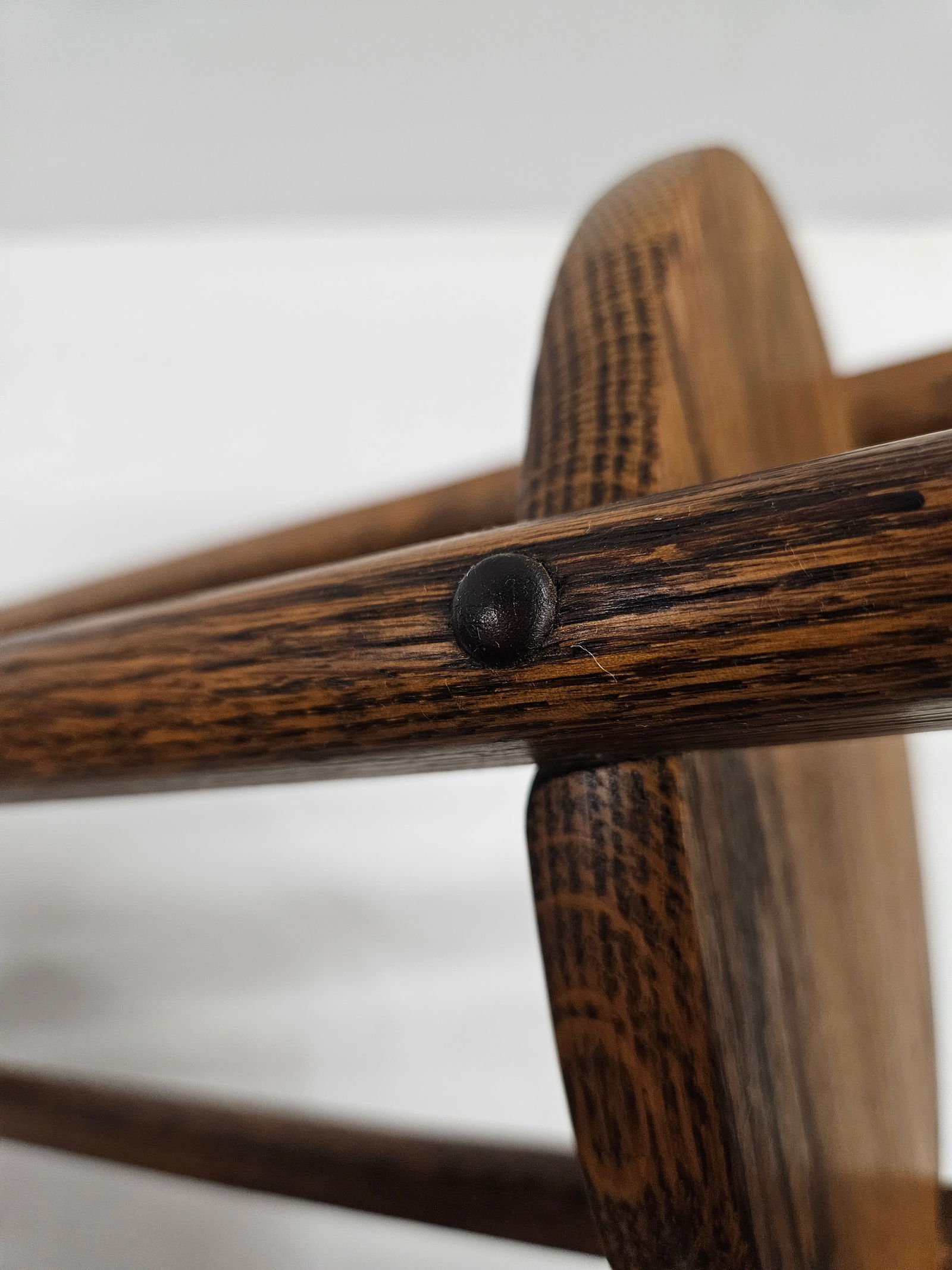 Tall Arts and Crafts Oak Plant Stand - 12