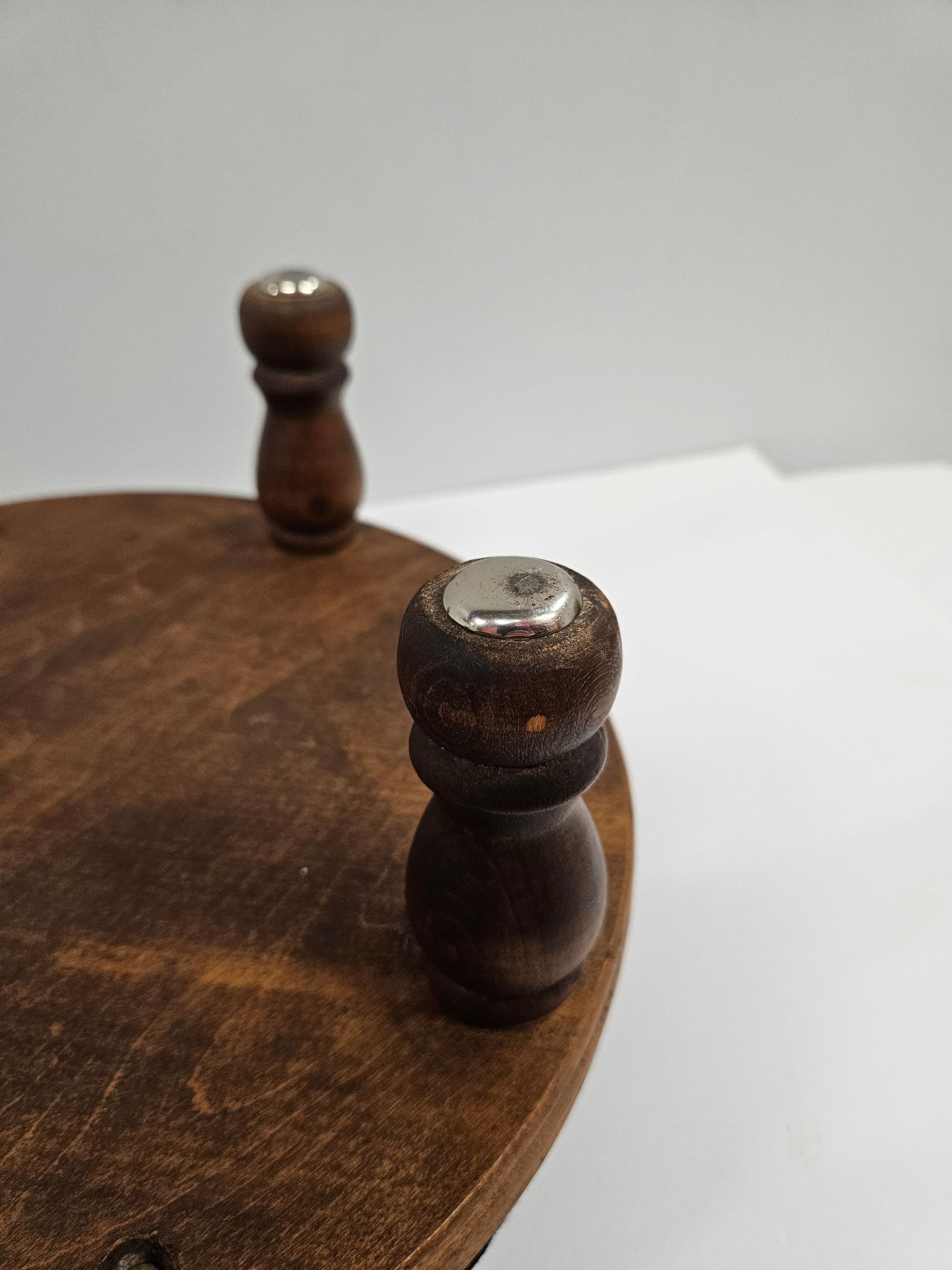 Round Needlepoint Victorian Footstool - 11