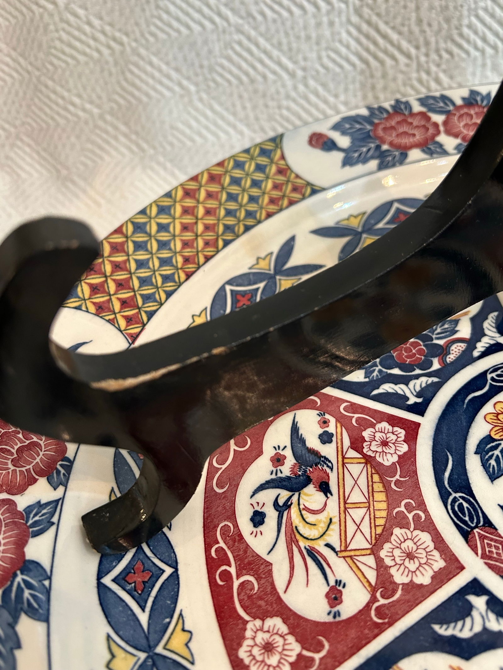 Mid 20th Century Japanese Chinoiserie Arita Imari Style 17" Charger - 8