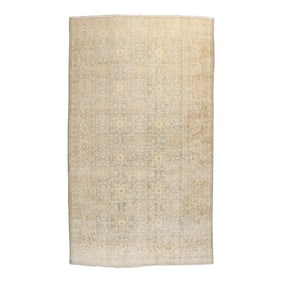 Green Worn Vintage Turkish Rug, 5'6'' X 9'8''