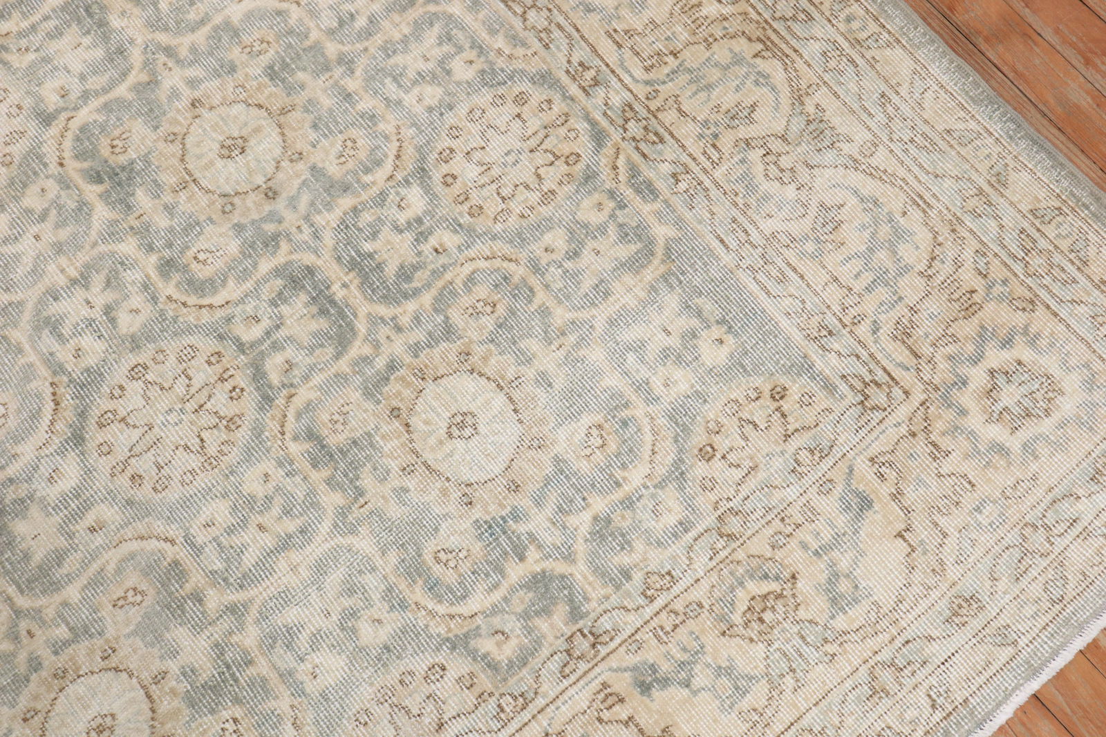 Green Worn Vintage Turkish Rug, 5'6'' X 9'8'' - 6