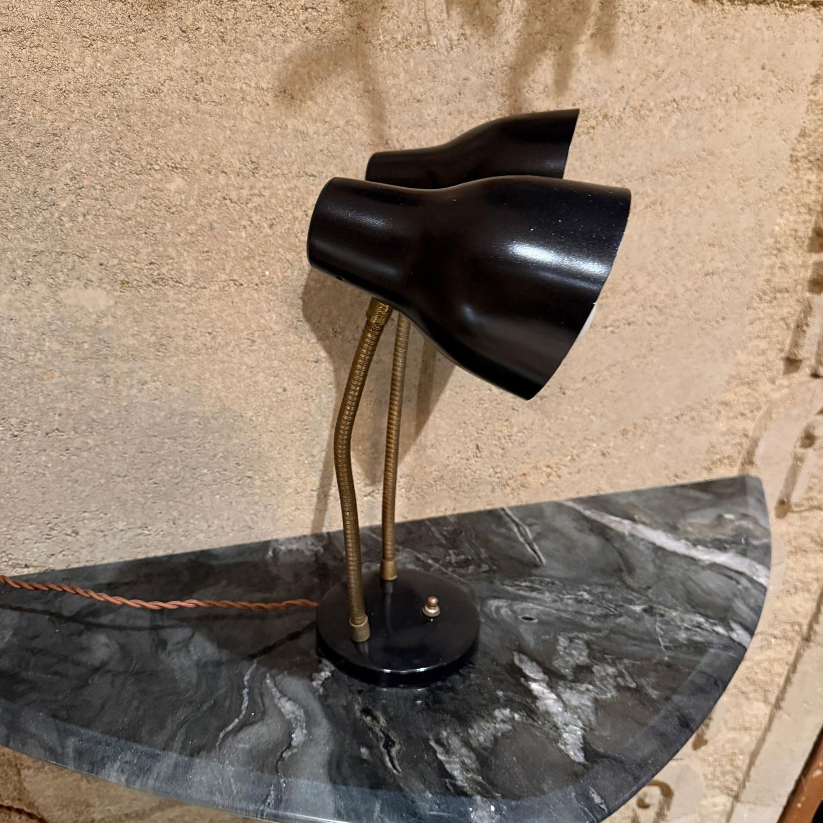 Mid-Century Modern Double-Headed Desk Lamp Lightolier Style - 7