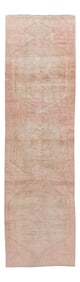 Vintage Turkish Handmade Peach Tribal Wool Runner