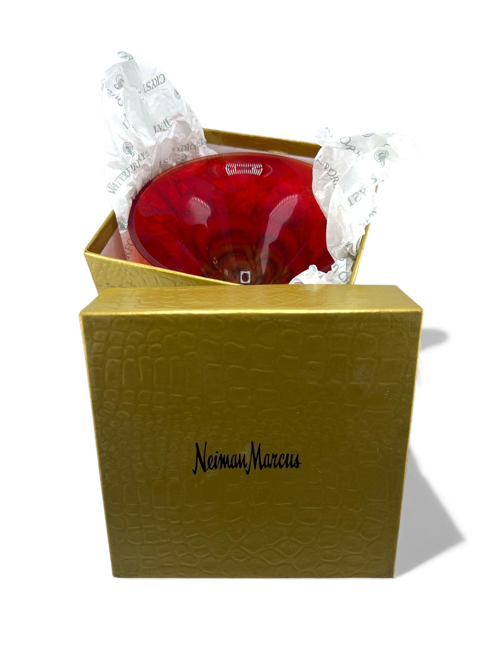 Waterford Crystal Evolution Red & Amber Art Glass Bowl - 9