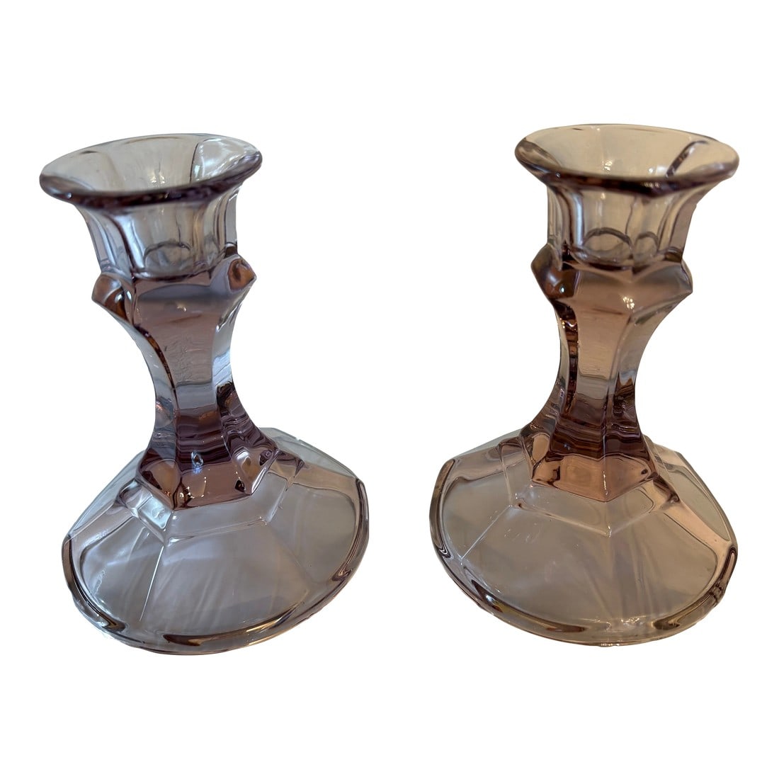 Amethyst Vintage Glass Candle Holders (1 of 3)