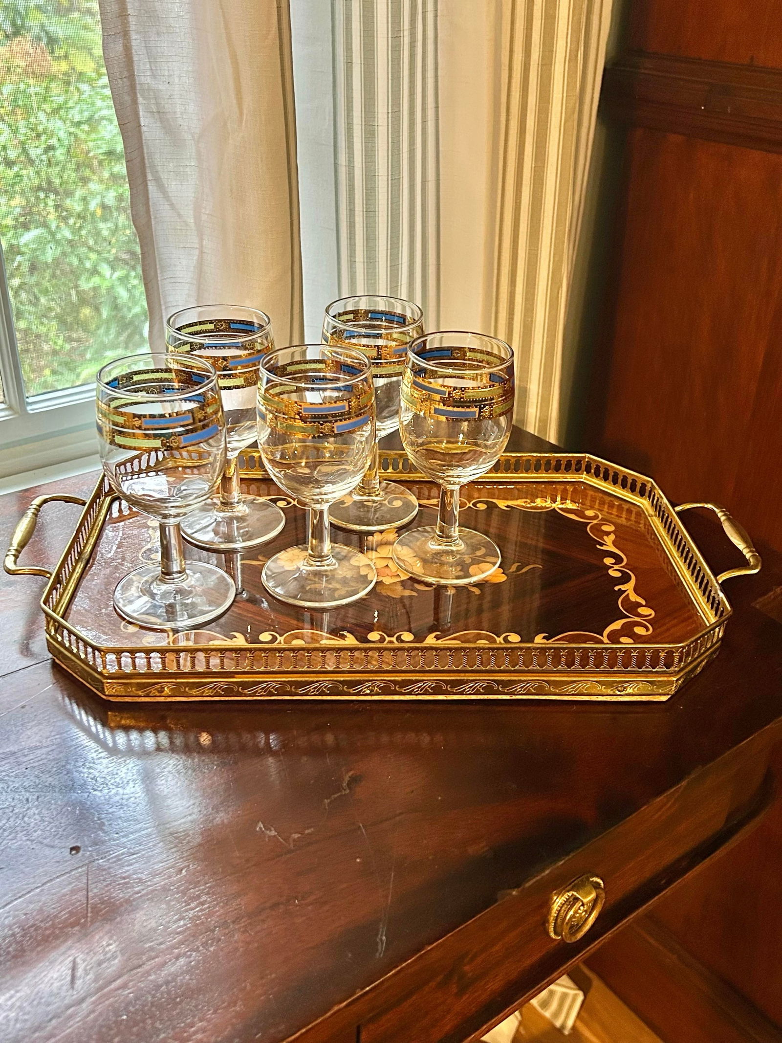 Mid 20th Century Culver "Empress" Wine Glases - A Set of 5 - 2