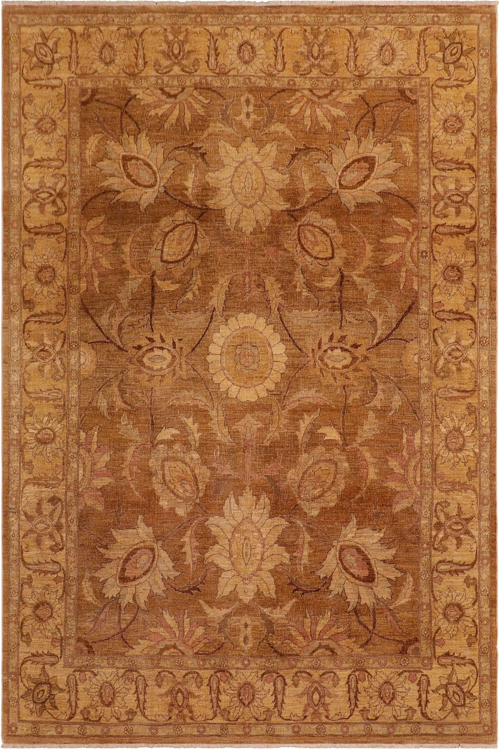 1980s Vintage Rustic Gold Wool Rug - 10