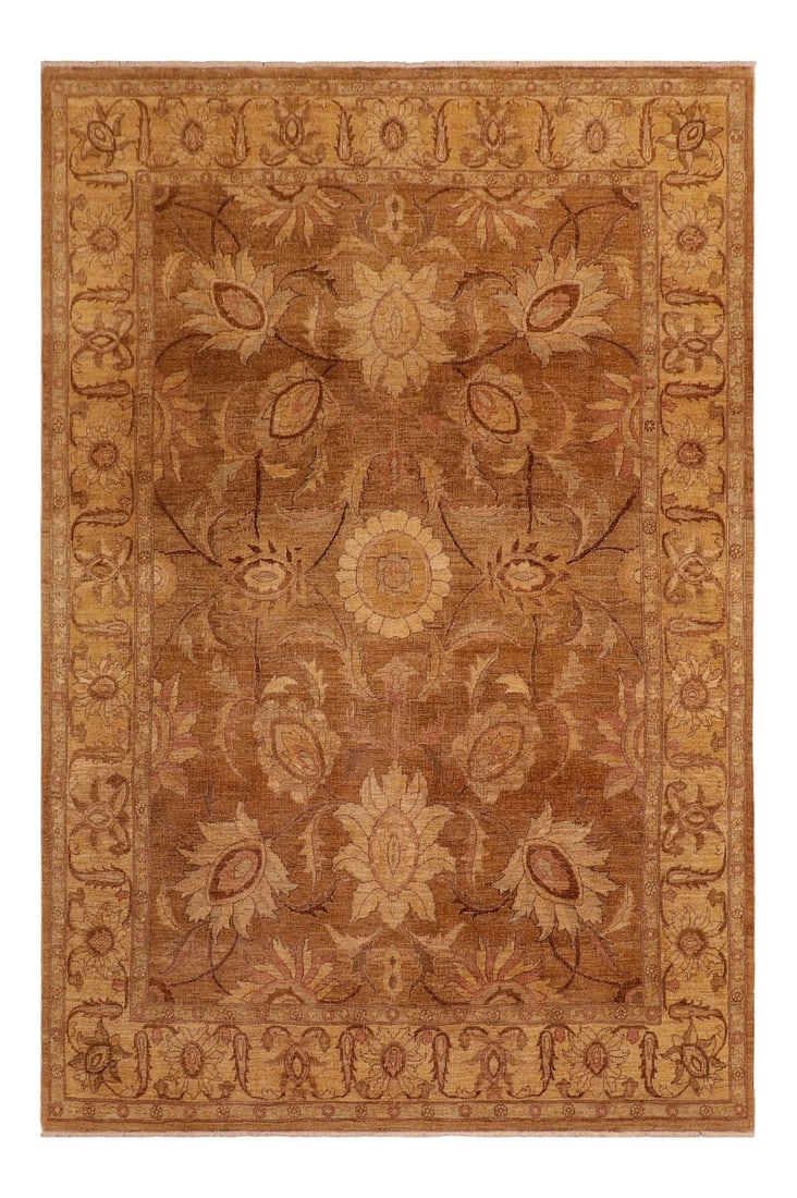 1980s Vintage Rustic Gold Wool Rug (1 of 10)
