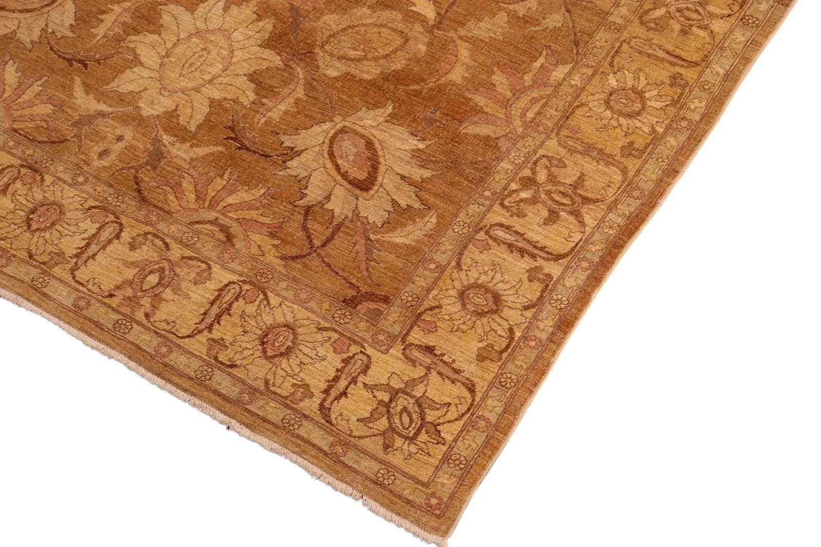 1980s Vintage Rustic Gold Wool Rug - 4